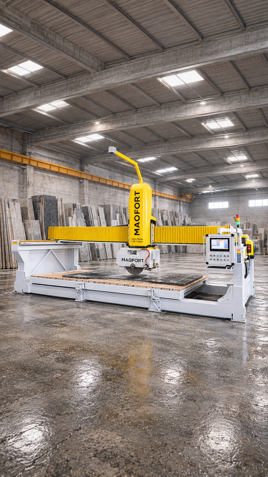 Serra CNC Maqfort em marmoraria
